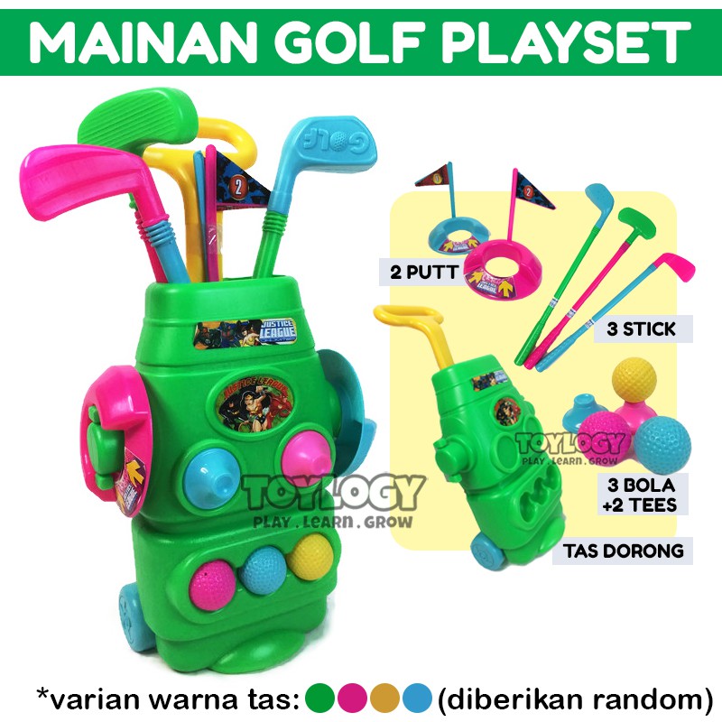 Mainan Anak Golf Olahraga Sport Playset Stick Bola Tas Putt | Shopee