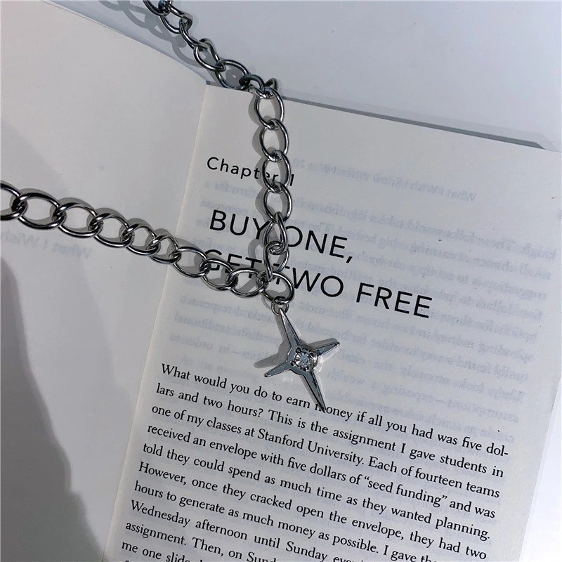 Necklace Accessories Trendy Personality Zircon Cross Clavicle Chain