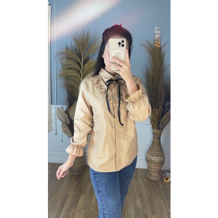 BEFAST - ZEC OOTD Wanita Blouse KIMJIE / Haruka Blouse / Blouse Wanita Dengan Pita / Blouse Kerja