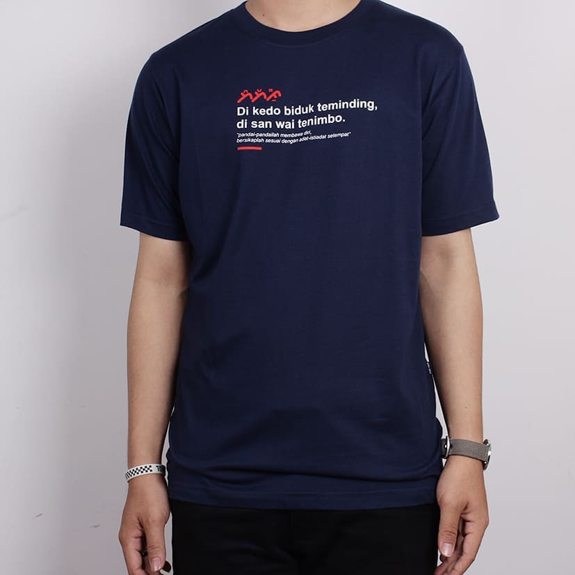 KAOS T-SHIRT PRIA/WANITA - KAWAY SESIKUN NAVY 40