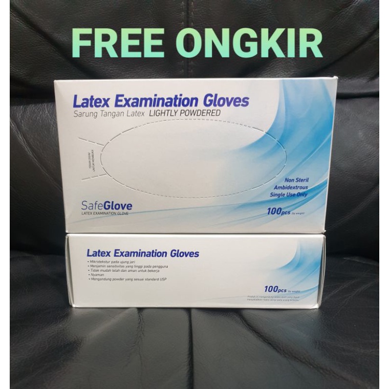 SARUNG TANGAN LATEX EXCAMINATION GLOVE 50 PASANG