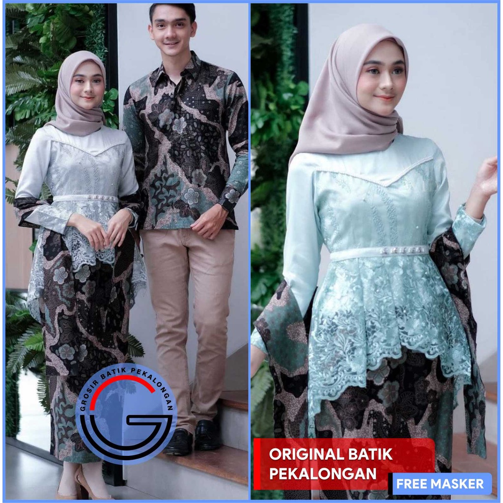 KEBAYA COUPLE SEMI PRANCIS Katun BAHAN KEBAYA SEMI FRANCE CORNELI COUPLE IZARA BATIK COUPLE