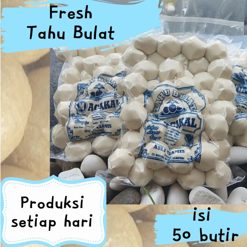 

Paket 150 butir Tahu bulat Macakal Fresh 1 kg free dus/bubble dan bumbu