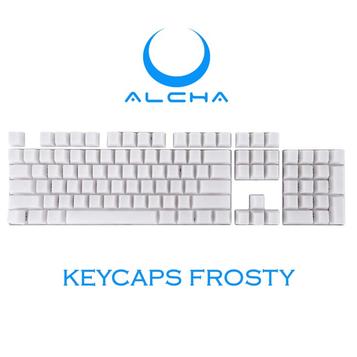 ALCHA KEYCAPS FROSTY ABS MECHANICAL KEYBOARD OEM PROFILE FULL SIZE