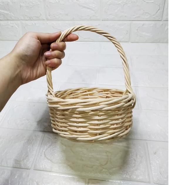 ♟ Keranjang Rotan Bulat Kecil ✩