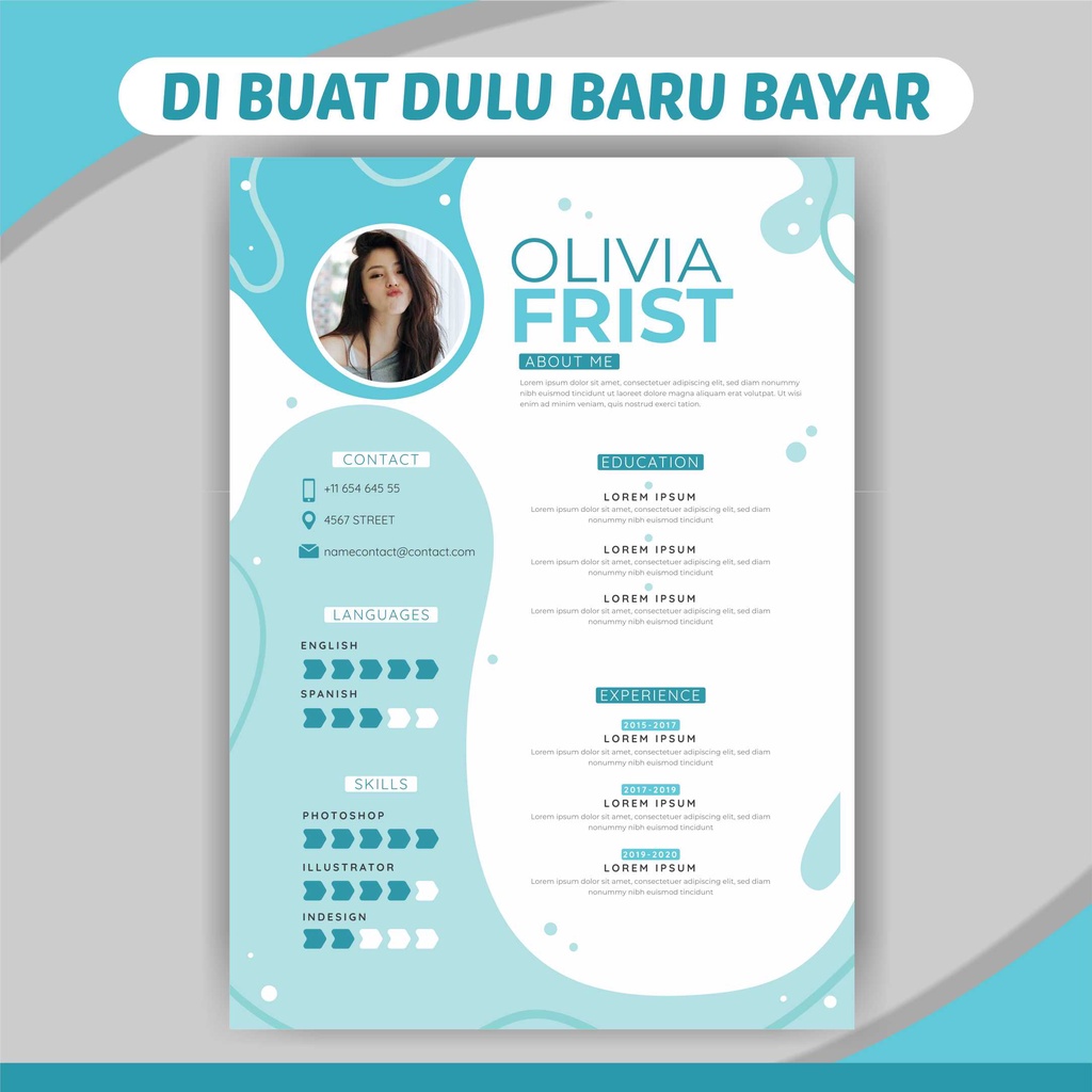 Jasa Pembuatan CV , Desain CV , Curriculum Vitae , Custom CV , Resume , Riwayat Hidup