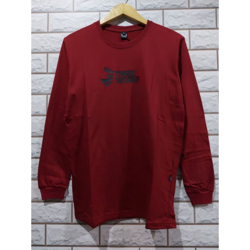 Kaos Distro Tangan Panjang/ Baju Longsleve ThreeSecond / Kaos Distro Three second