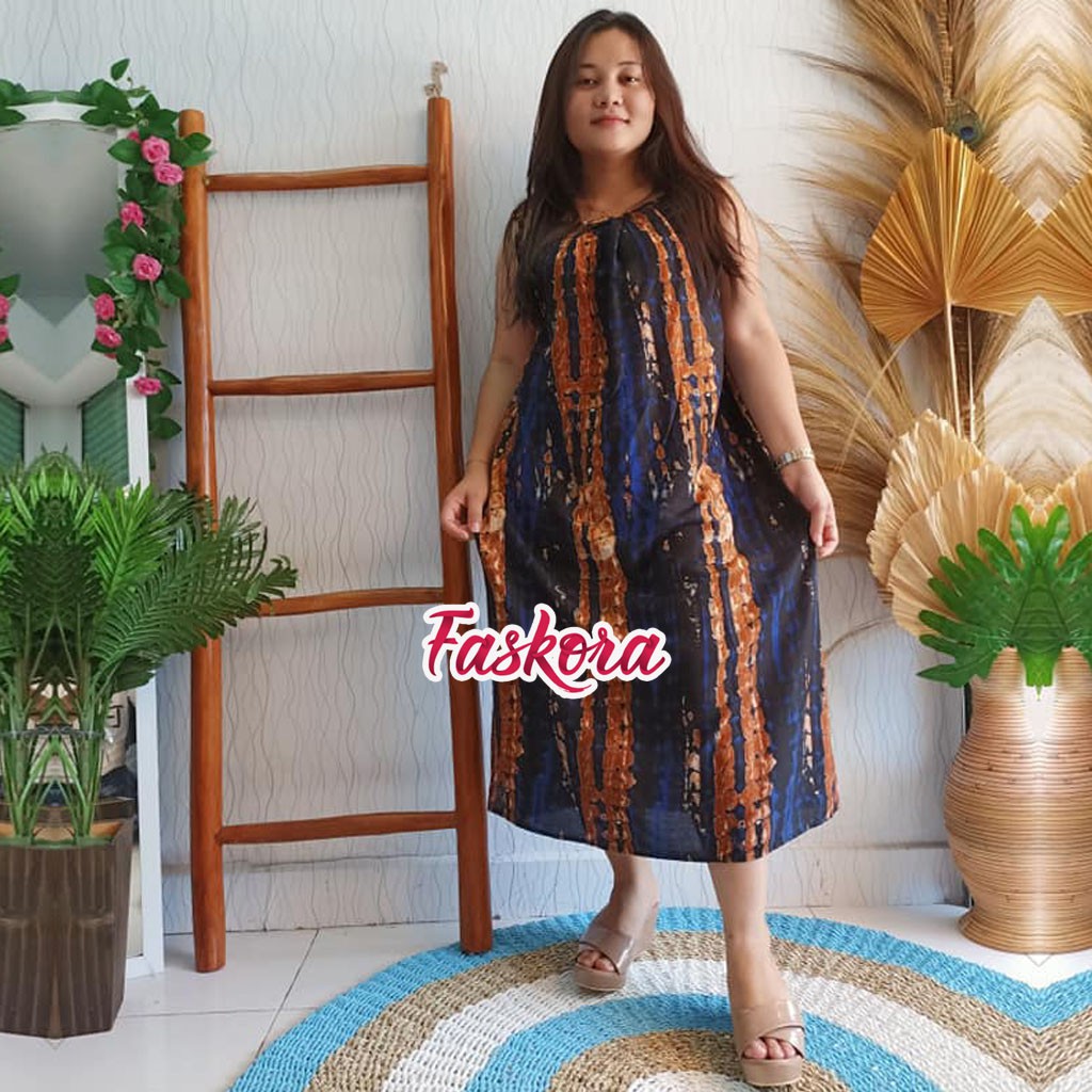 Dress Tanpa Lengan Wanita Casual Dress Bambu / Long Dress Tanpa Lengan Murah