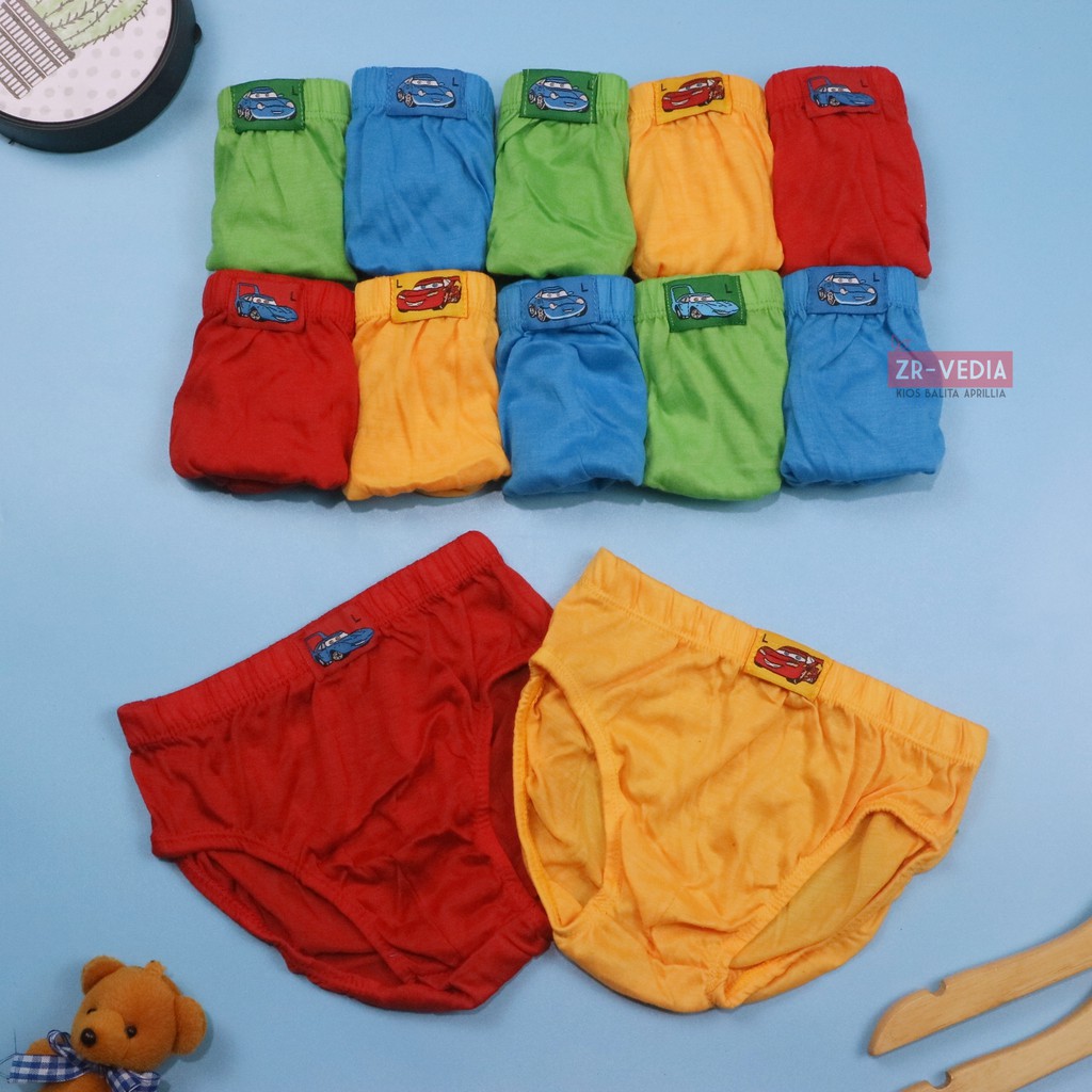 (ISI 6 - 12 pc) Celana Dalam 3-4 Tahun Anak Laki-Laki/ CD Anak Cowo Underwear Balita Bahan Adem