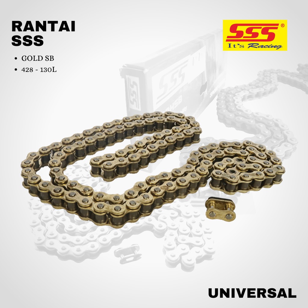 Rantai sss 428 130L SB gold