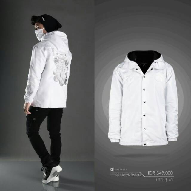 JAKET COACH ORIGINAL ONSTREET PUTIH - JAKET UNIK