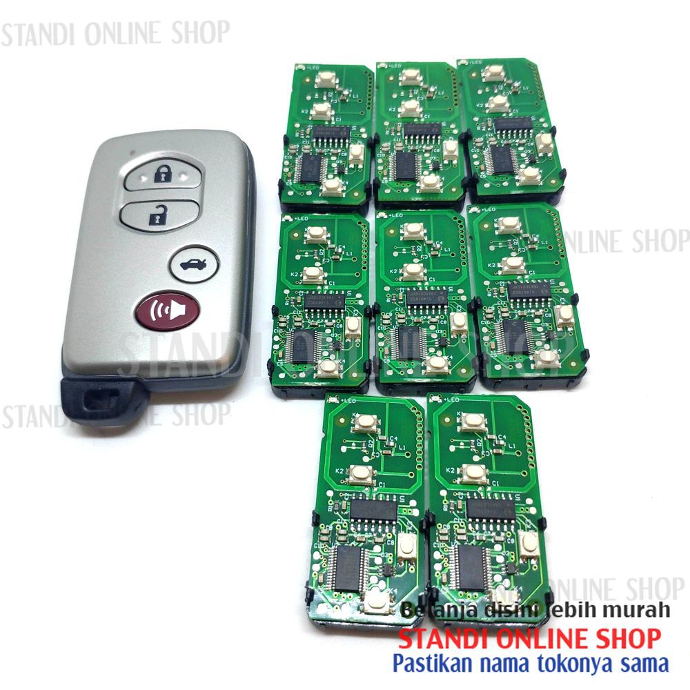 Remote Komplit Smart Key Lengkap Toyota Corolla Altis Lama 4 Tombol