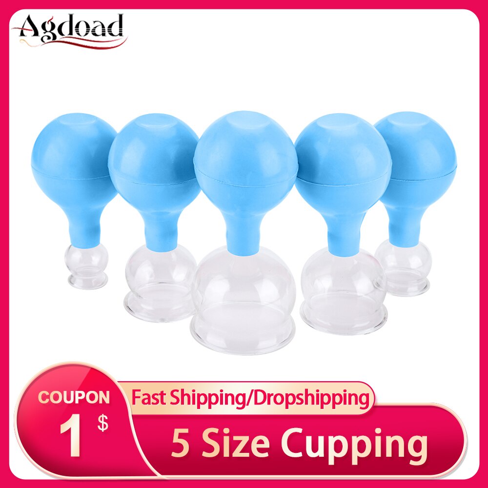 PREORDER 5 Buah Set Bekam Vakum Bekam Pijat Silikon Kaleng Tradisional Cina Rematik Bekam Terapi