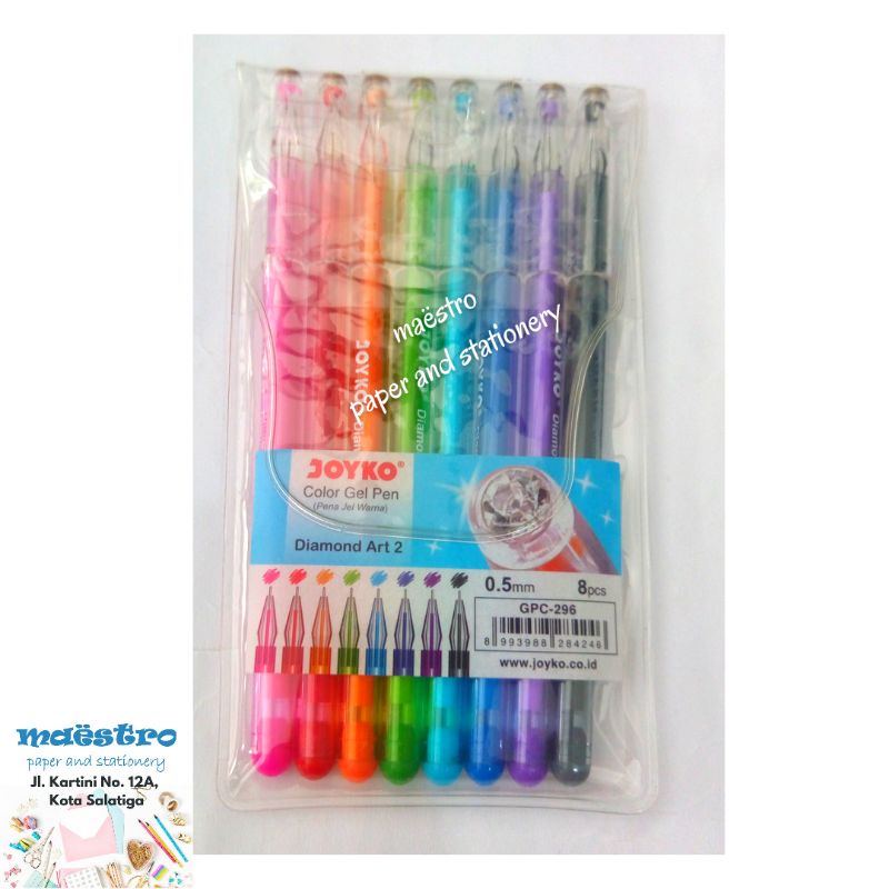 

Joyko Color Gel Pen 0.5 mm GPC-296 / Gel Pen 8 Warna