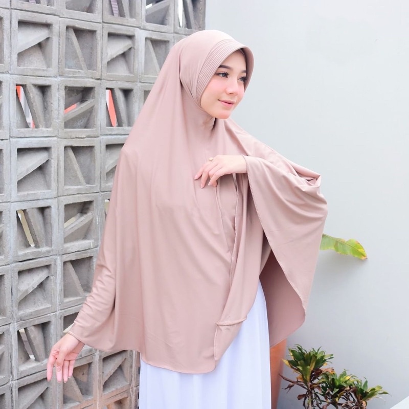 Hijab Bergo Hamidah Jumbo XL Bahan Spandek Jersey / Jilbab Instan Jumbo