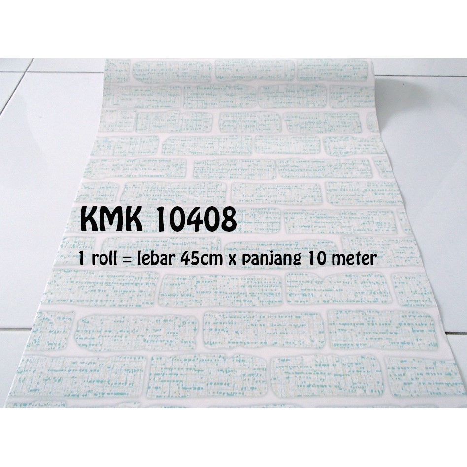 NEW WALLPAPER BATA PUTIH 10408 UK LEBAR 45CM X PANJANG 10 METER