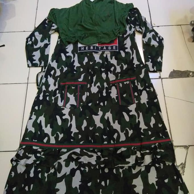 Baju Army Muslim Anak Umur 9 - 10 Tahun H3491