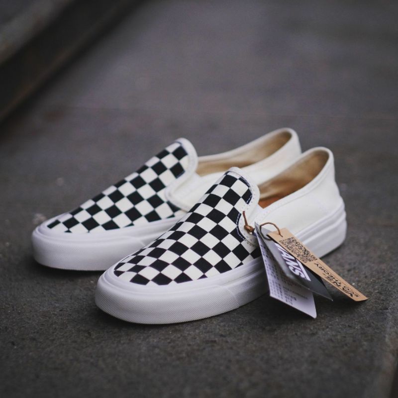 Vans ECO Theory Slip On SF Checkerboard Black White