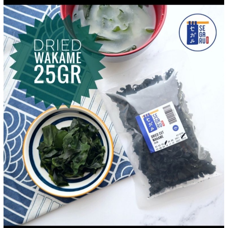 

Dried Cut Wakame - Rumput laut kering - 25 Gram