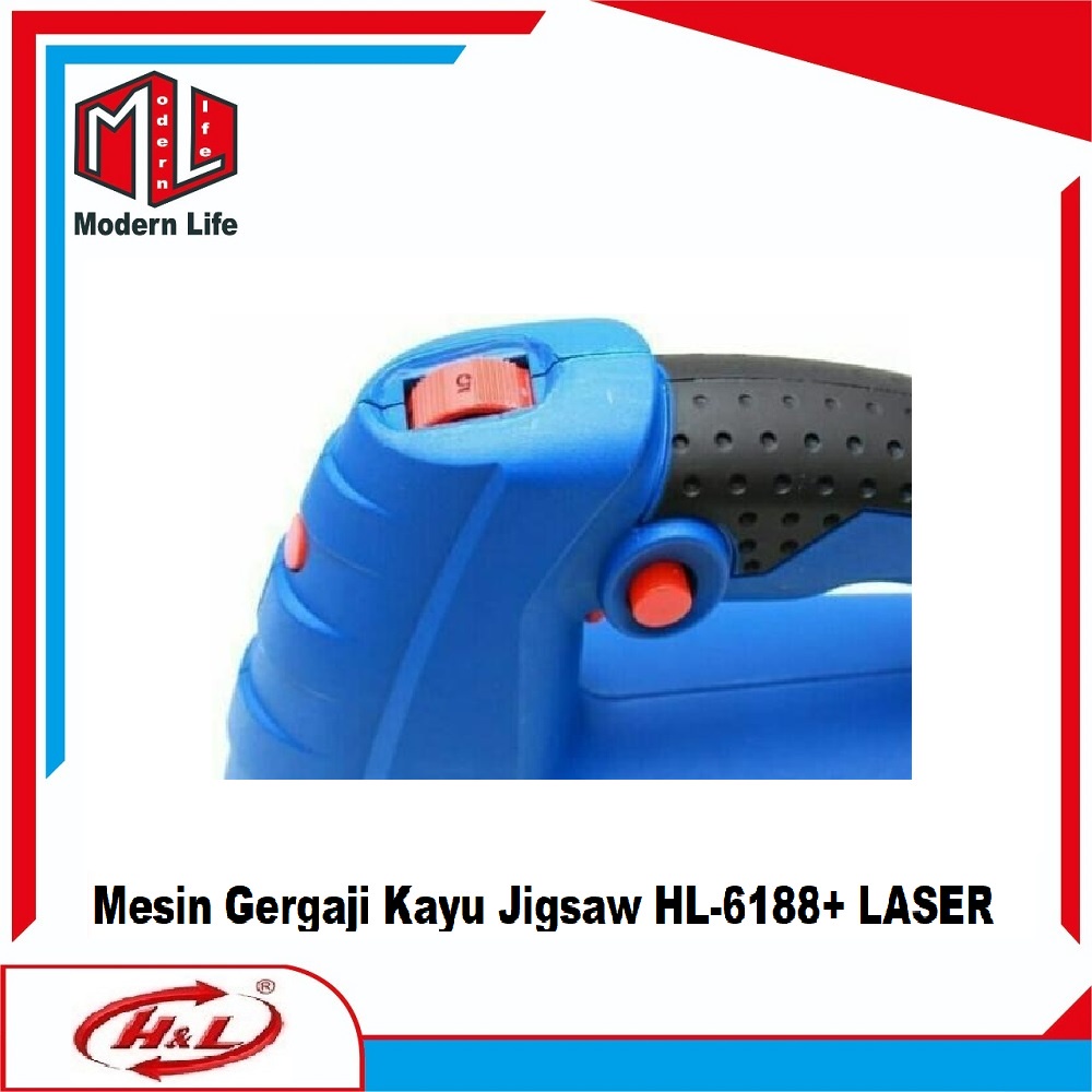 Mesin Gergaji Jigsaw Potong Triplek HL 6188+ Laser Variable Speed