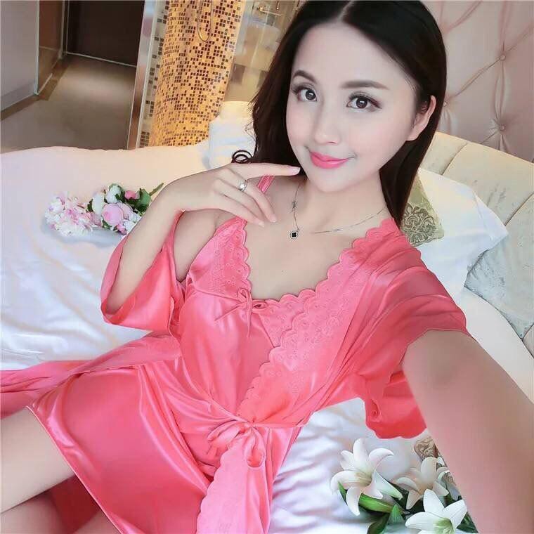 Hd Baju Tidur Seksi Cantik Lingerie Wanita Lingerie Satin Saten Silk