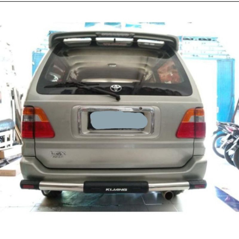 BUMPER/TANDUK PENGAMAN BELAKANG STAINLES KIJANG NEW KAPSUL/LGX/KRISTA/SGX TAHUN 1997-2004 Fulset