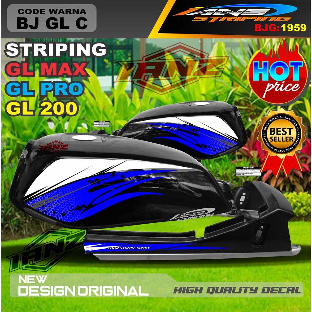 STIKER STRIPING VARIASI GL PRO  / STRIPING MOTOR / STIKER MOTOR GL / STRIKER NEW TECH GL MAX / STRIPING GL NEW TECH / STIKER CUSTOM GL MAX GL PRO