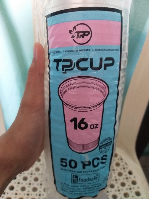 [ Cup - 16 Oz ] Gelas Cup Pp Bening Plastik Isi 50 Pc