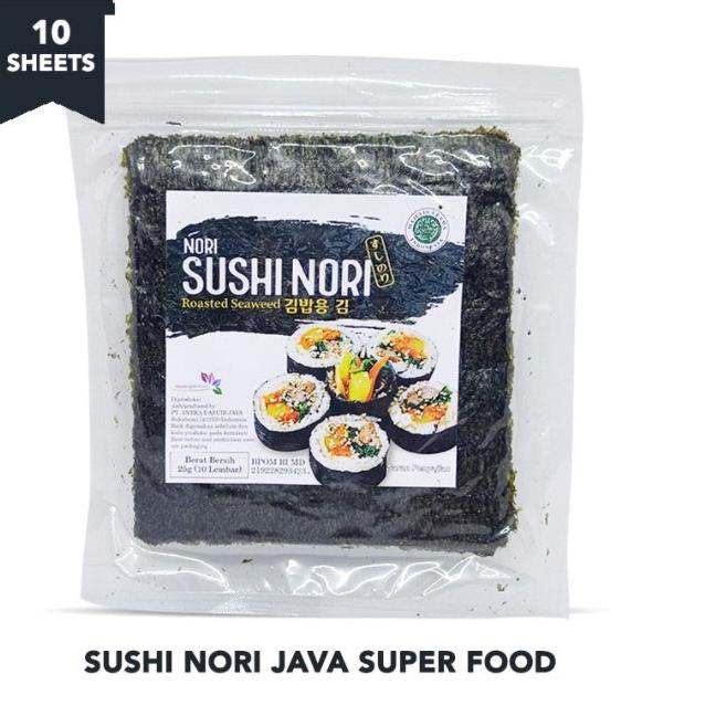

SEGERA BELI JAVA Sushi Nori 10 Lembar - Rumput Laut Kering 10 Lembar Halal'