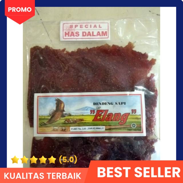 

Dendeng Sapi Super Asli Halal has dalam 250gr cap Elang |Boyolali