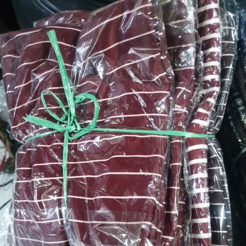CELANA KULOT PENDEK 7/8 DEWASA MOTIF SALUR STANDAR DAN JUMBO BAHAN SCUBA PREMIUM-Maroon