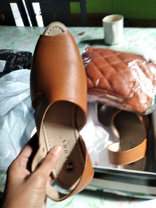 Sepatu Wanita Kulit Asli Model Tutong Tali Terbaru Sol Karet Hak 3 Cm Kulit Sapi Asli Garut