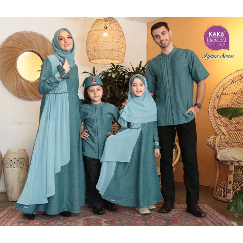 KEKE HUMAYMA SARIMBIT Lyana Series SRH 2103 Lyana slate gray terbaru 2022 Sarimbit keluarga~ Lyana S