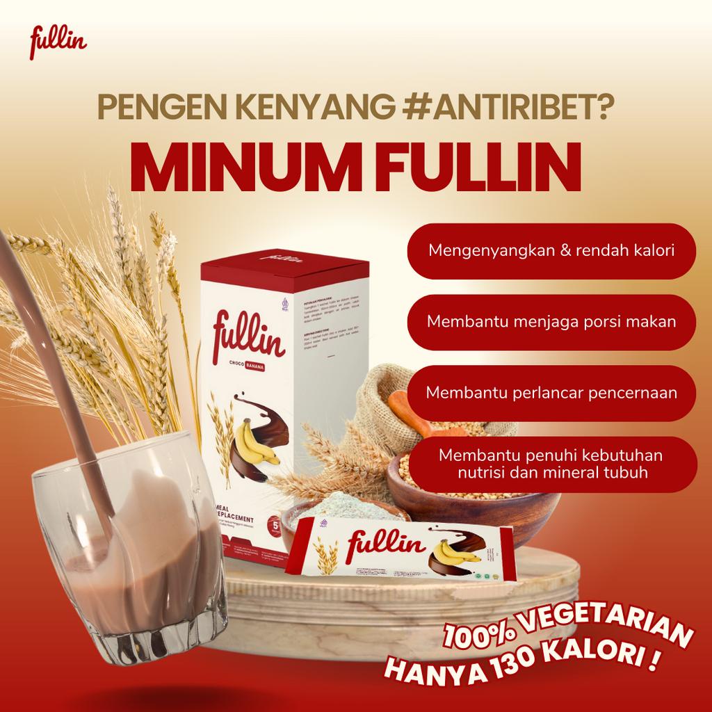 

Fullin Choco Banana Meal Replacement Minuman Serbuk Penuh Nutrisi 5 Sachet