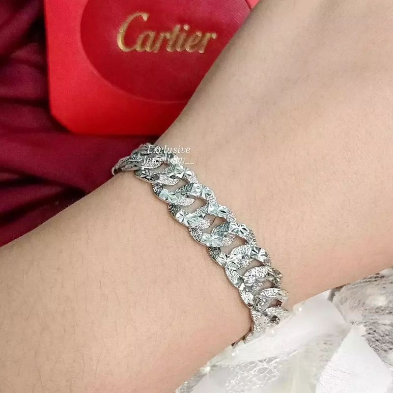 Luxuriousjewelery- Gelang tangan sisik naga Replika Berlian