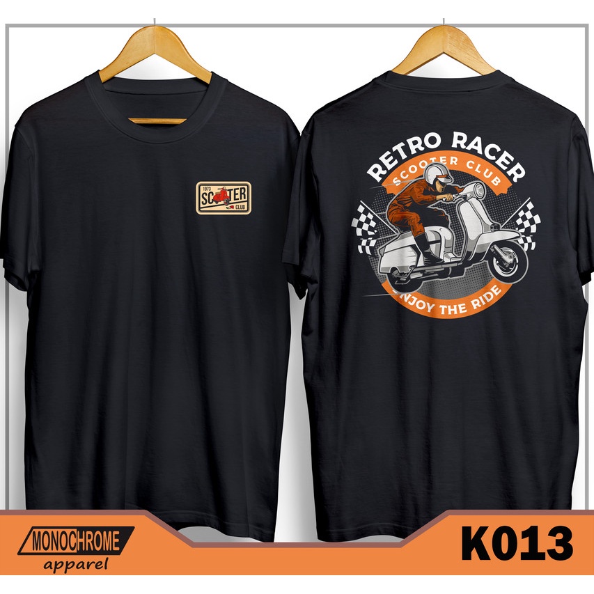 K013 Kaos Baju Vespa Scooter Scooterist Distro Pria