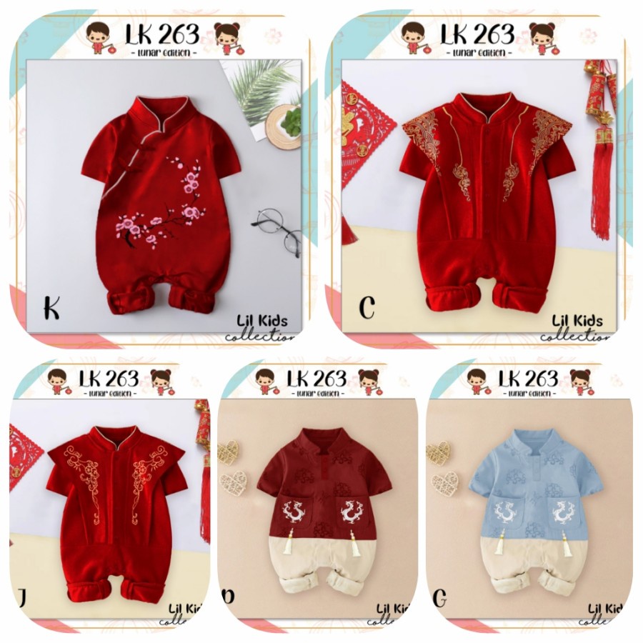QUEEN BJ291 baju jumper imlek anak bayi 0-18 bulan laki perempuan jumper xincia baby balita-2