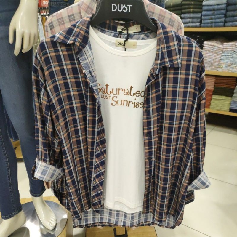 Kemeja wanita Original 100% , kemeja DUST ORIGINAL , KEMEJA CEWEK DUST ORI