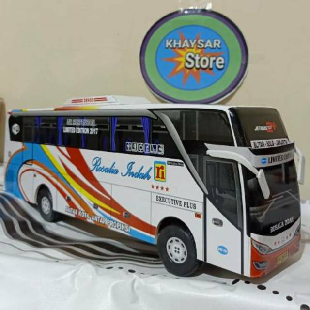 Miniatur Bus bis / mainan bus bis  Rosalia Indah Limited 2017 Putih