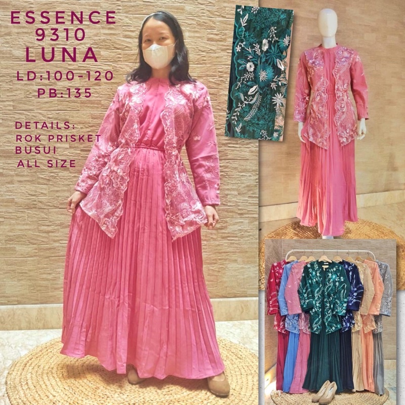 gamis gaun rompi bolero tile bordir brukat