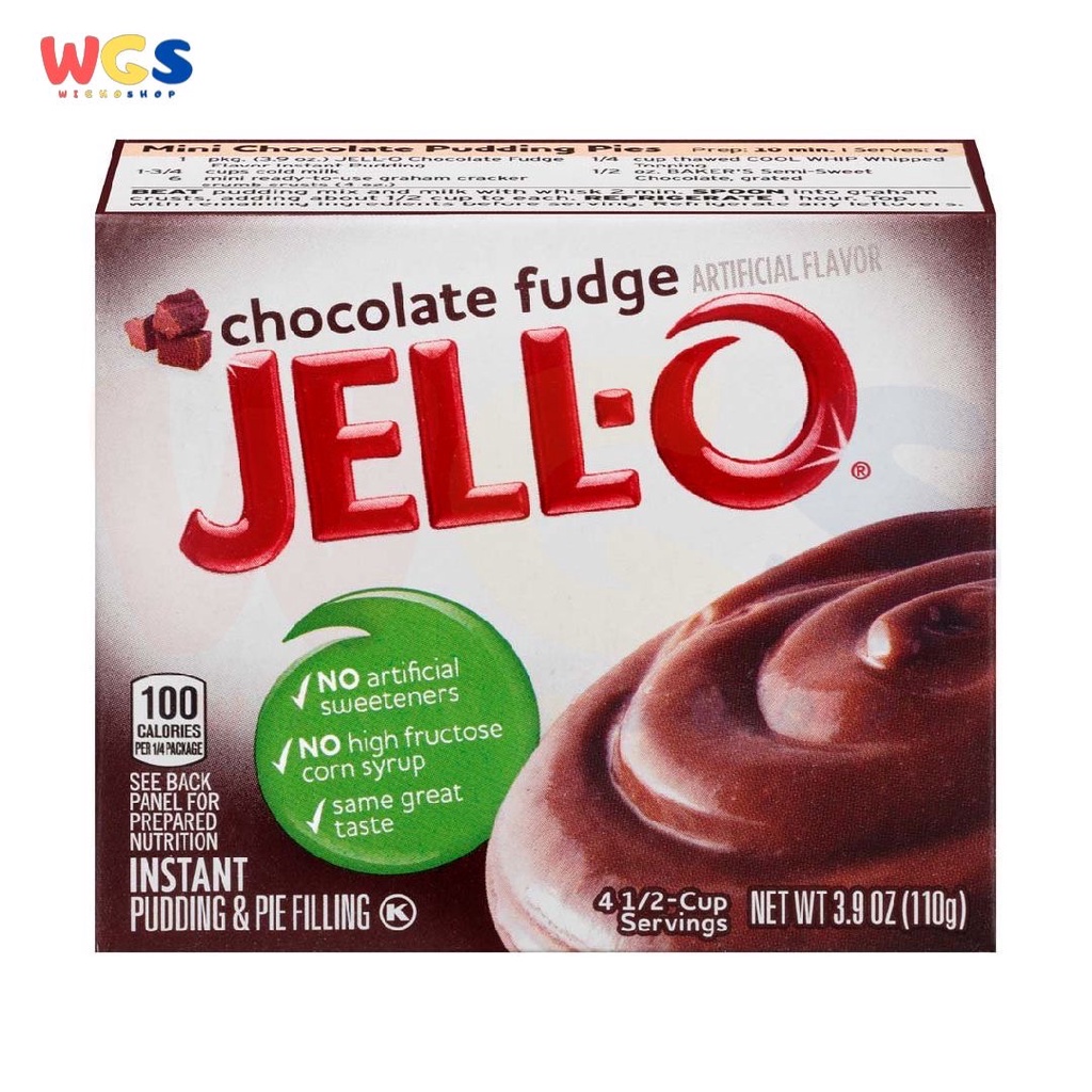 Jell-O Chocolate Instant Pudding &amp; Pie Filling Gelatin 3.9oz 110g