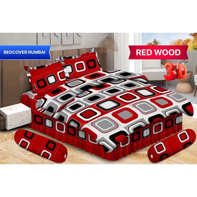 Sprei&BED COVER BONITA SET Rumbai ukuran 180X200CM motif Random