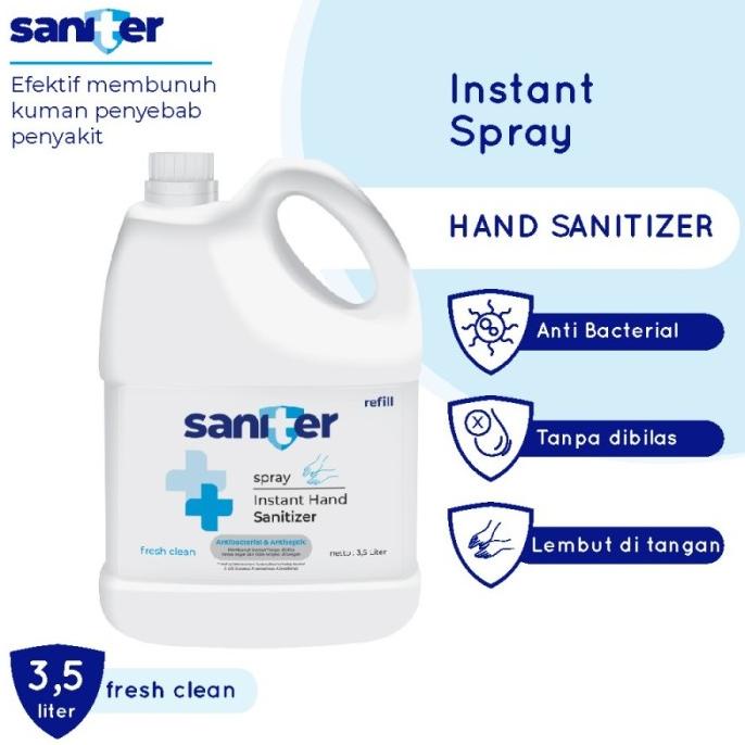 SANITER HAND SANITIZER SPRAY REFILL 3,5L