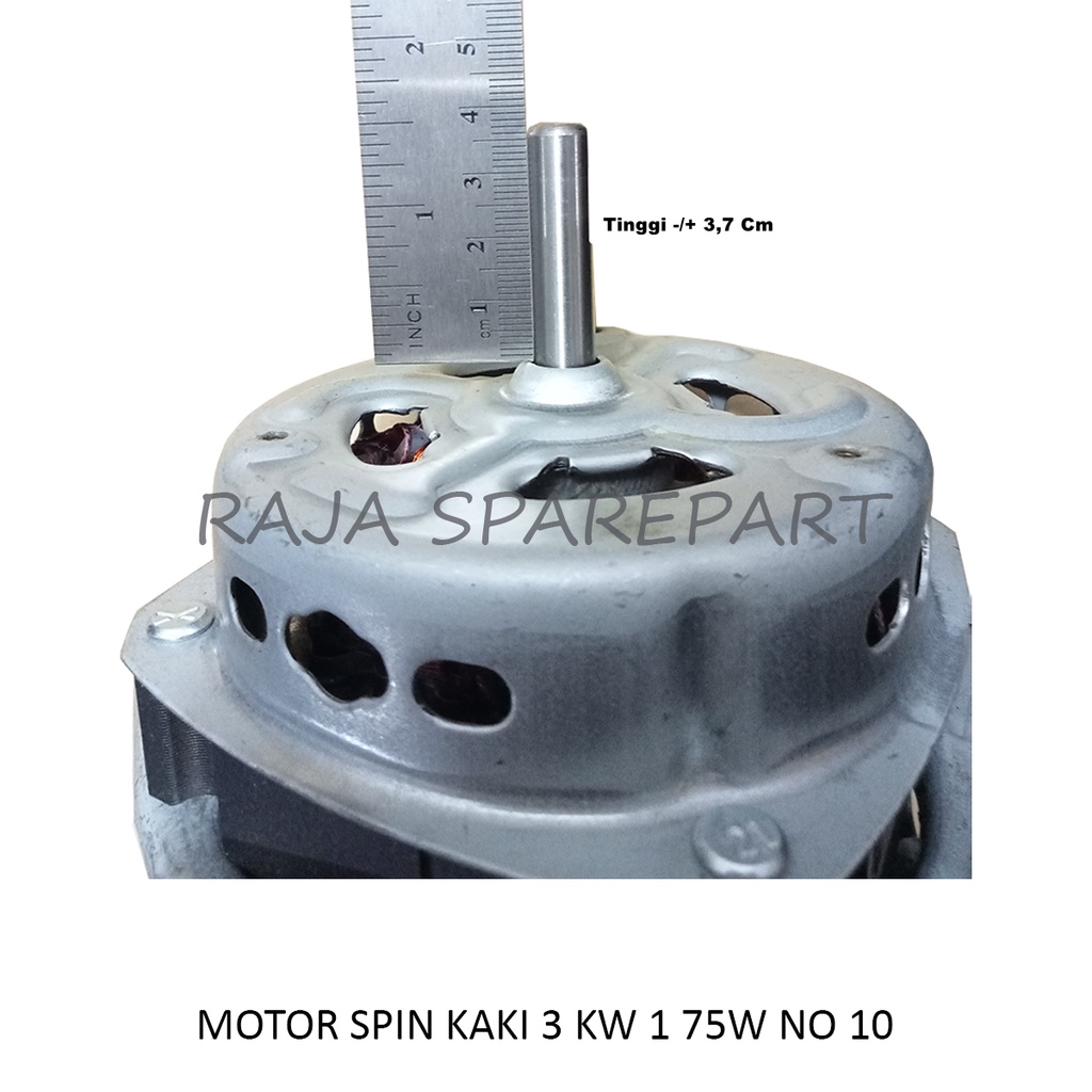 Motor Spin Mesin Cuci Kaki 3 75 Watt KW 1 No. 10 (Tembaga Tebal)