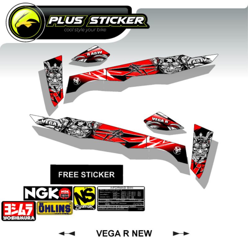 Stripping Variasi Vega R new / sticker variasi Vega R