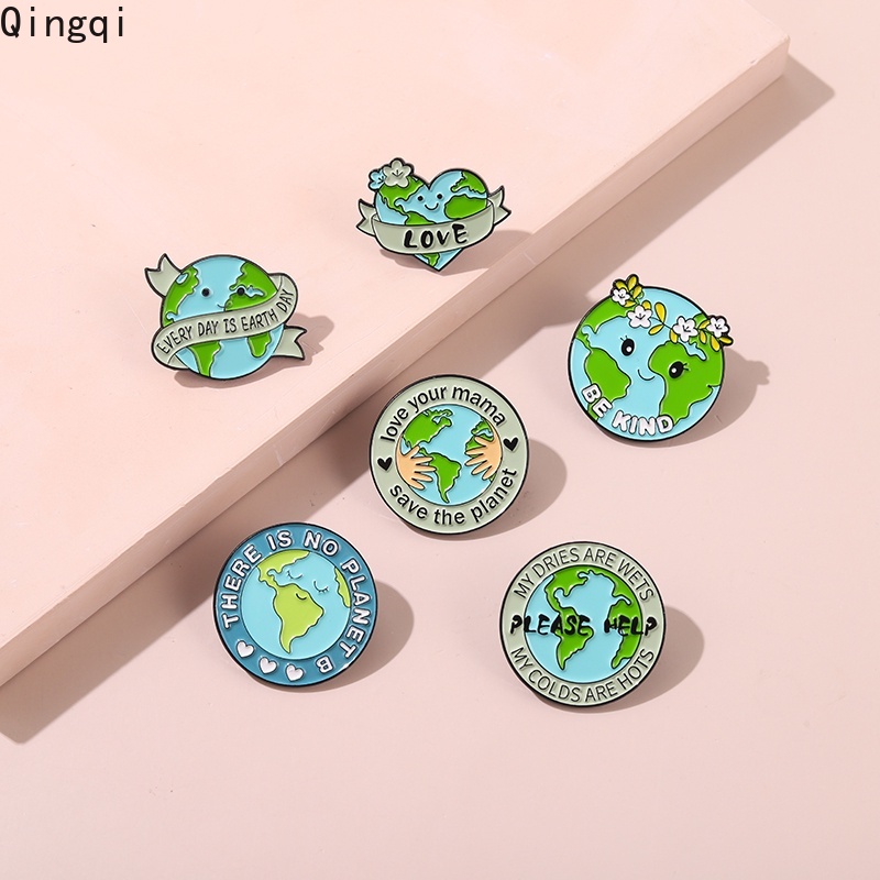 Bros Pin Enamel Desain Kartun Save The Earth Untuk Hadiah