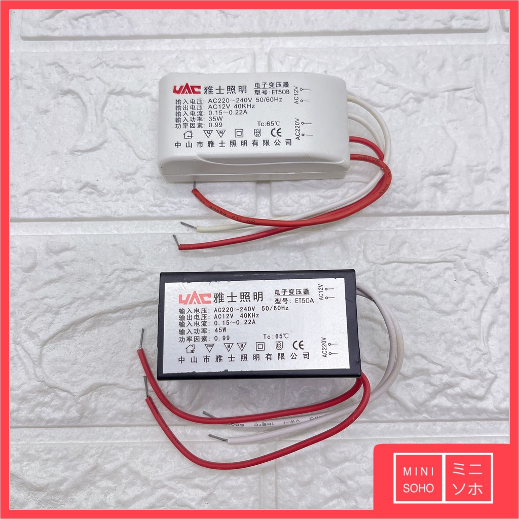 Ballast Electronic Transformer Trafo Listrik Lampu Halogen AC220V to AC12V