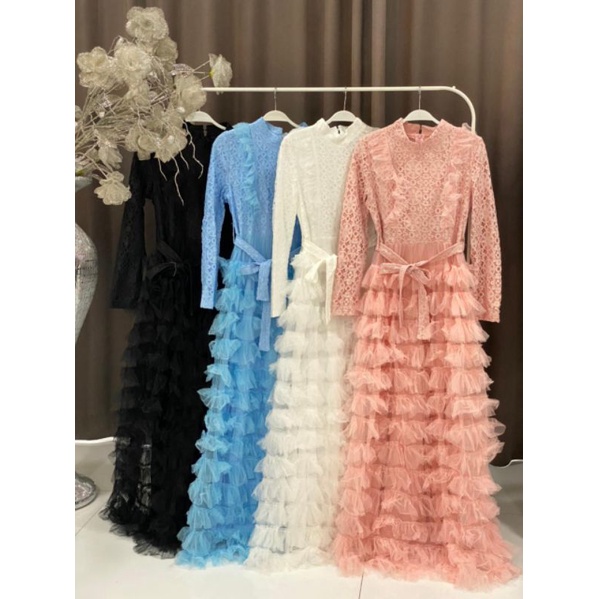 Kiara dress/Gamis susun tile vivorie premium