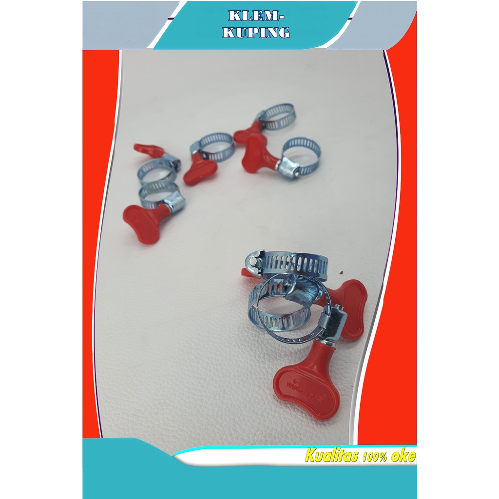 KLEM KUPING PENGAMAN SELANG KOMPOR GAS | CICIN CLEM , KLAIM , KLEMAN 7/8&quot; WIN GAS MADE IN TAIWAN