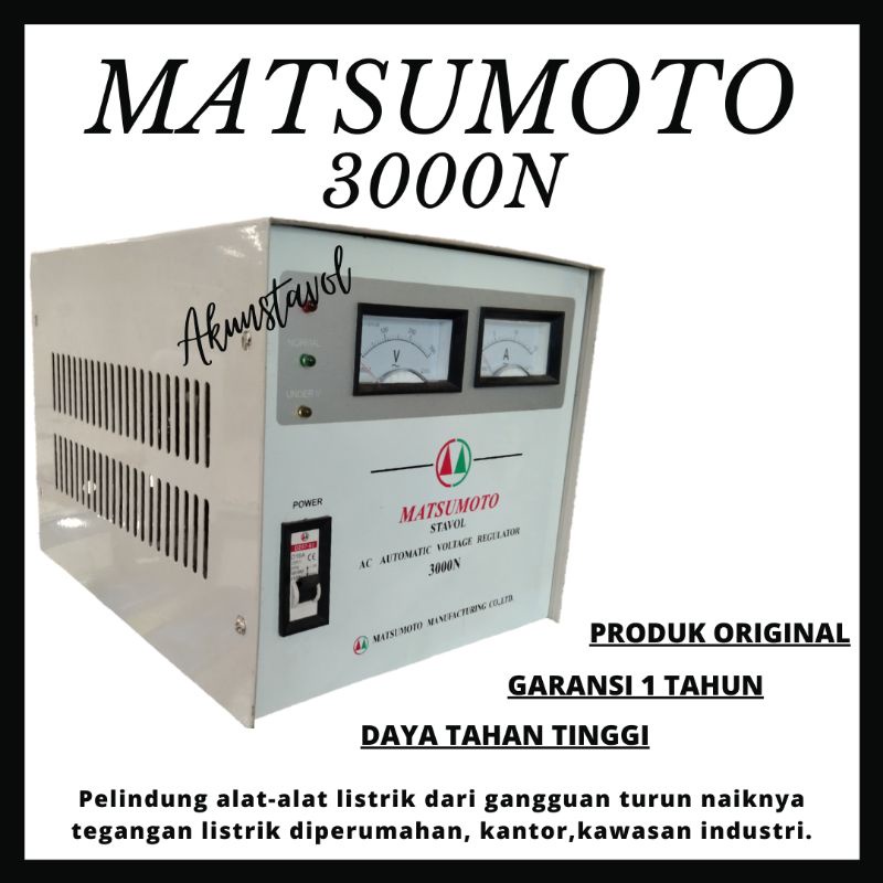 Stavolt Matsumoto 3000 N - Stabilizer Listrik Matsumoto 3000 Watt